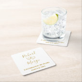 Personalisiert Elegant Modernes Party zum 50. Jubi Rechteckiger Pappuntersetzer (Vor Ort)