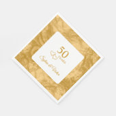 Personalisiert Elegant Modernes Party zum 50. Jubi Serviette (Ecke)