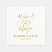 Personalisiert Elegant Modernes Party zum 50. Jubi Serviette (Vorderseite)