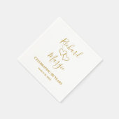 Personalisiert Elegant Modernes Party zum 50. Jubi Serviette (Ecke)