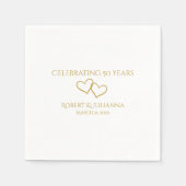 Personalisiert Elegant Modernes Party zum 50. Jubi Serviette (Vorderseite)