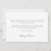 Personalisiert Elegant Pink Bow Vielen Dank Dankeskarte (Rückseite)