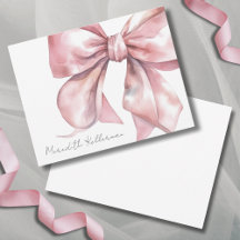 Personalisiert Elegant Pink Bow Vielen Dank