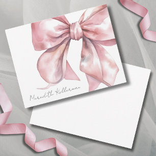 Personalisiert Elegant Pink Bow Vielen Dank Mitteilungskarte