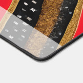 Personalisiert elegant Rot und Schwarz Schreibtischunterlage (Ecke)