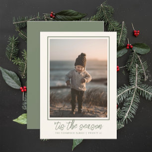 Personalisiert Elegant Stilvolle Sage Green Christ Feiertagskarte