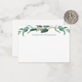 Personalisiert Elegant Stilvolle Wasserfarbe Eukal Mitteilungskarte (Vorderseite/Rückseite Beispiel)