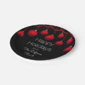 Personalisiert & elegant Weihnachten Pappteller (Schrägansicht)