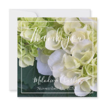 Personalisiert Elegant White Hydrangea Vielen Dank