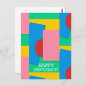 Personalisiert Elegante Abstrakte Farbgestaltung Postkarte (Vorne/Hinten)