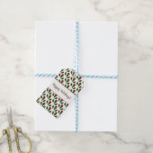 Personalisiert Elegante Abstrakte Rote Rosen & Hol Geschenkanhänger (Mit Garn)