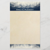 Personalisiert Elegante Abstrakte Spitzen und Perl Briefpapier (Vorderseite)