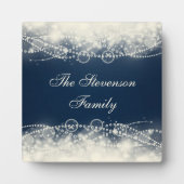 Personalisiert Elegante Abstrakte Spitzen und Perl Fotoplatte (Vorderseite)