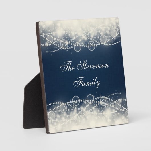 Personalisiert Elegante Abstrakte Spitzen und Perl Fotoplatte (Vorderseite)