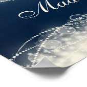 Personalisiert Elegante Abstrakte Spitzen und Perl Poster (Ecke)