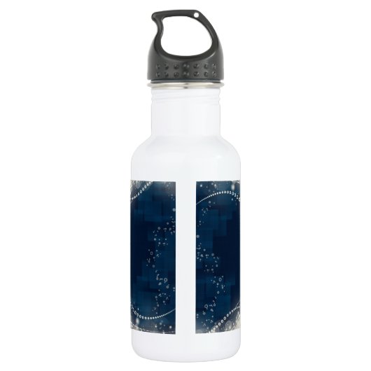 Personalisiert Elegante Abstrakte Spitzen und Perl Trinkflasche (Rückseite)