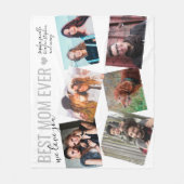 Personalisiert Elegante Best Mama über 6 Foto Fleecedecke (Vorderseite)