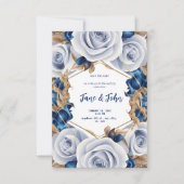 [Personalisiert] Elegante Blue Wedding Einladung (Vorderseite)