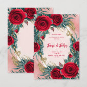 [Personalisiert] Elegante Einladung zur Hochzeit (Vorne/Hinten)