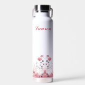 Personalisiert Elegante Flora Minimalistisch Niedl Trinkflasche (Vorne)