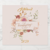 Personalisiert Elegante Freundlichkeit und Unterha Schaumweinetikett (Einzelnes Label)