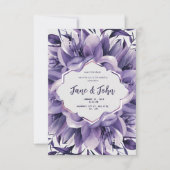 [Personalisiert] Elegante Lila Einladung zur Hochz (Vorderseite)