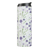 Personalisiert Elegante Lila Wasserfarben Thermosbecher (Nach links gedreht)