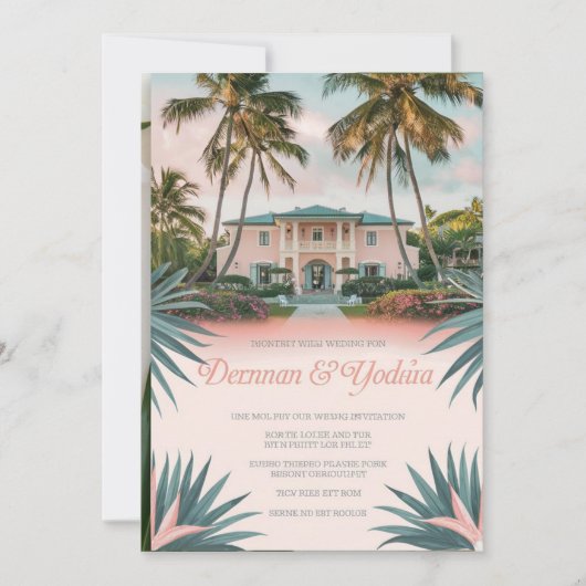 Personalisiert Elegante Moderne Vintage Rustikale Einladung (Vorderseite)