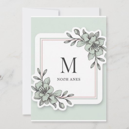 Personalisiert Elegante Moderne Vintage Rustikale  Einladung (Rückseite)