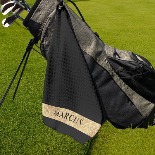 Personalisiert Elegante Modernes Golfer Mit Monogr Golfhandtuch