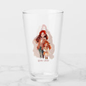 Personalisiert Elegante Mutter und Tochter Glas (Vorderseite)