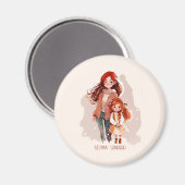 Personalisiert Elegante Mutter und Tochter Magnet (Vorderseite/Rückseite)