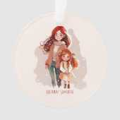 Personalisiert Elegante Mutter und Tochter Ornament (Vorderseite)