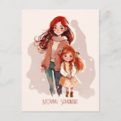 Personalisiert Elegante Mutter und Tochter Postkarte (Vorderseite)