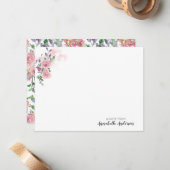 Personalisiert Elegante Rosa Rose Wasser Mitteilungskarte (Vorderseite/Rückseite Beispiel)