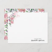 Personalisiert Elegante Rosa Rose Wasser Mitteilungskarte (Vorne/Hinten)