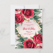 [Personalisiert] Elegante Rose Einladung zur Hochz (Vorderseite)