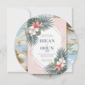 Personalisiert Elegante Rustikale Moderne Hochzeit Einladung (Rückseite)