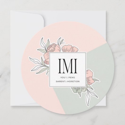 Personalisiert Elegante Rustikale Moderne Hochzeit Einladung (Vorderseite)