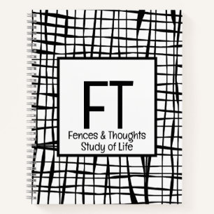 Personalisiert Elegante Schwarz-weiße Abstrakte Li Notizblock