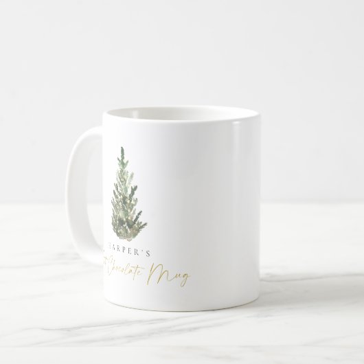 Personalisiert Elegante Tasse Tree Hot Cocoa (Vorderseite Links)
