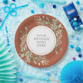 Personalisiert Elegante Terracotta Pappteller (Party)