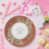 Personalisiert Elegante Terracotta Pappteller (Party)