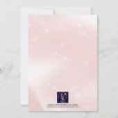 Personalisiert Eleganter Rosa Glitzer Ballett Gebu Einladung (Rückseite)