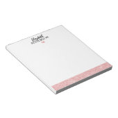 Personalisiert Eleganter rosa Glitzer Notizblock (angewinkelt)