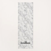 Personalisiert Eleganter Schwarz-weißer Marmorstei Yogamatte (Vorderseite)
