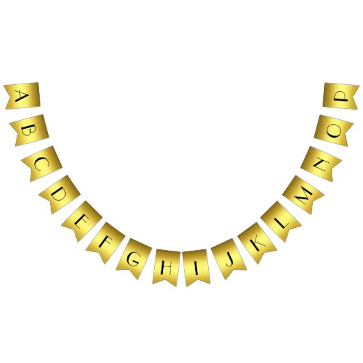 Personalisiert elegantes goldenes Banner (Alle)