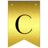 Personalisiert elegantes goldenes Banner (Dritte Fahne)