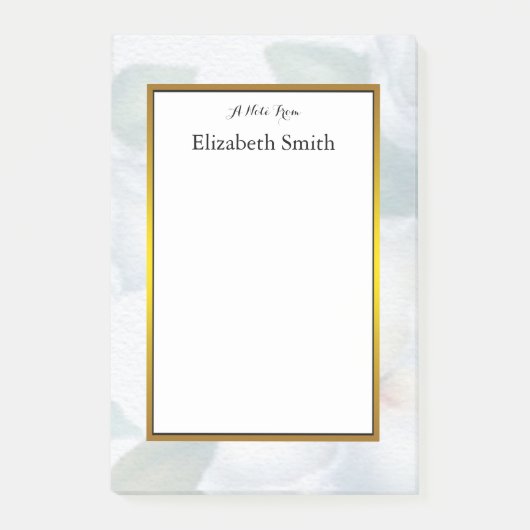Personalisiert Elegantes Wasser Post-it Klebezettel (Vorderseite)