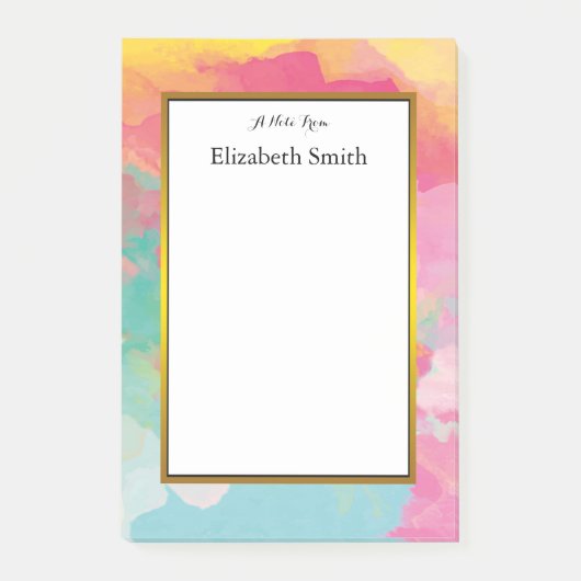 Personalisiert Elegantes Wasser Post-it Klebezettel (Vorderseite)